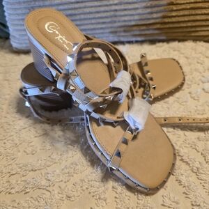 NWT - Women's Tan Studded Sandals - 9